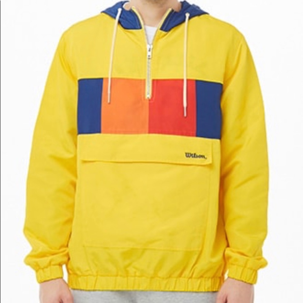 Yellow Block Colored Windbreaker
